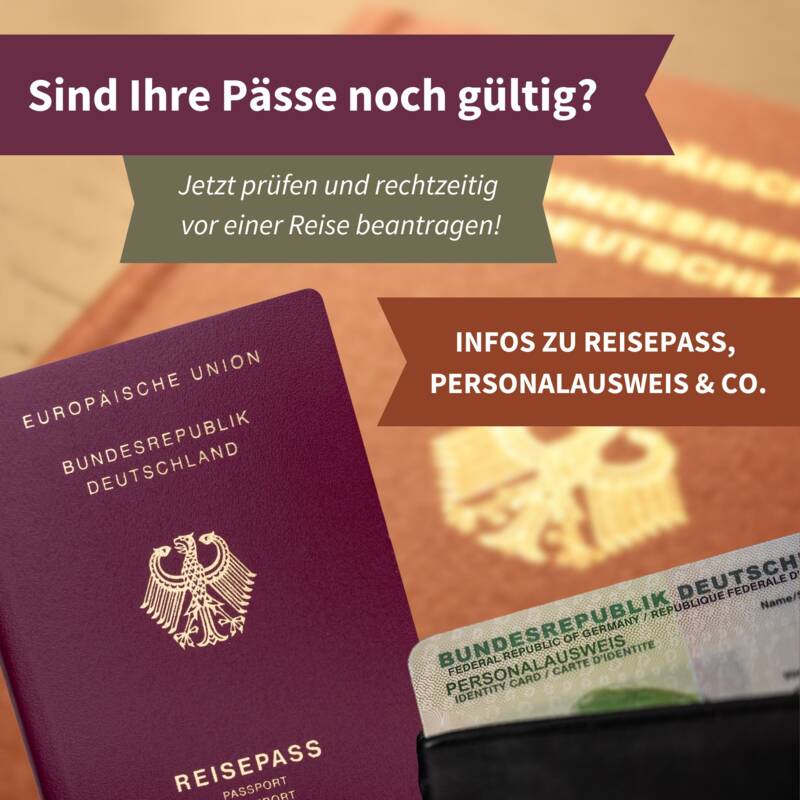 Infos zu Reisepass, Personalausweis und Co.